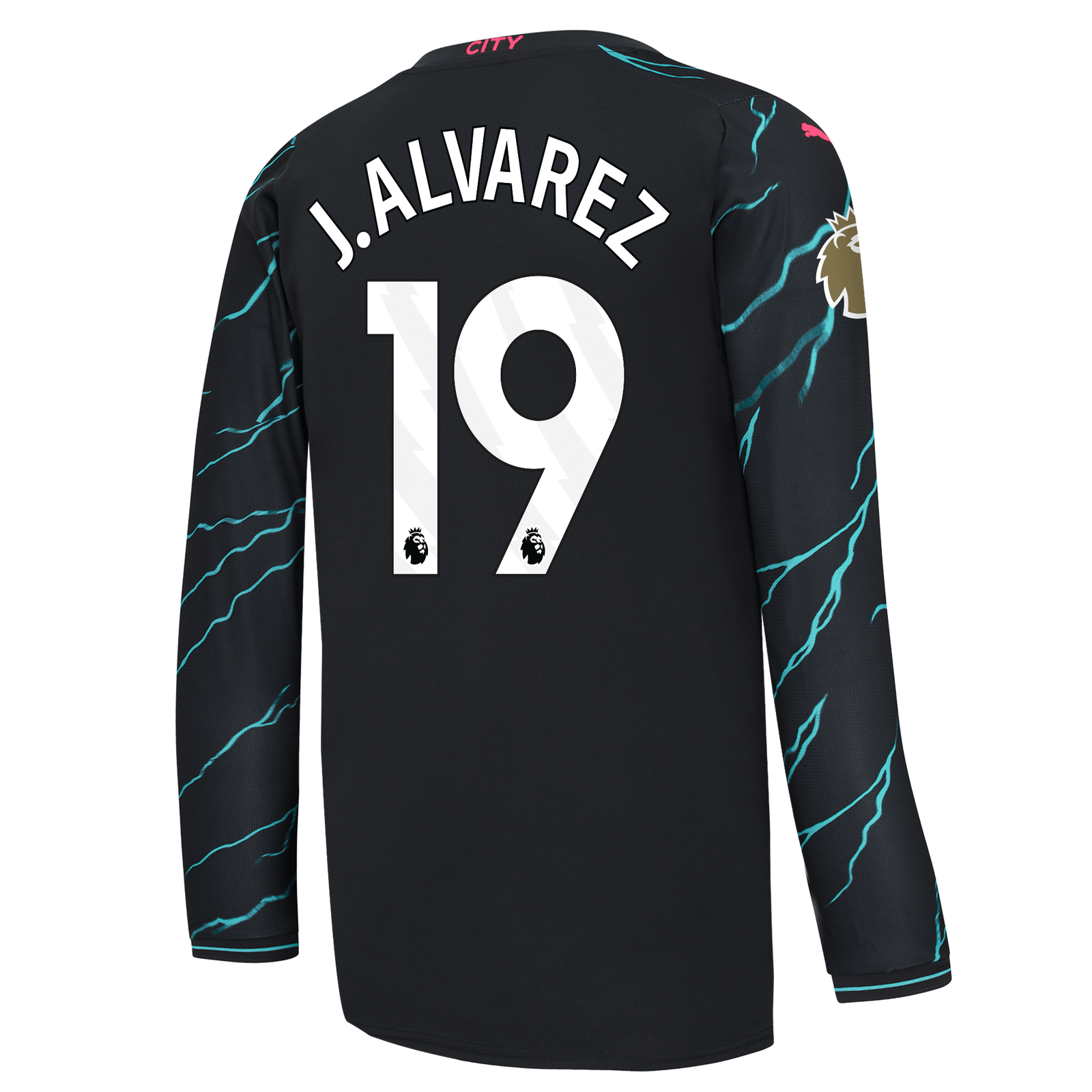 Mcfc Man City Home Jersey 2023/24 with J Alvarez 19 Printing