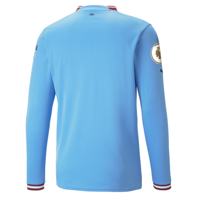 Manchester City Home Jersey 22/23 Long Sleeve with custom printing