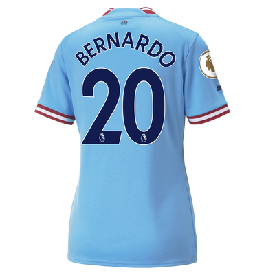 Women's Manchester City Home Jersey 22/23 with BERNARDO 20 printing