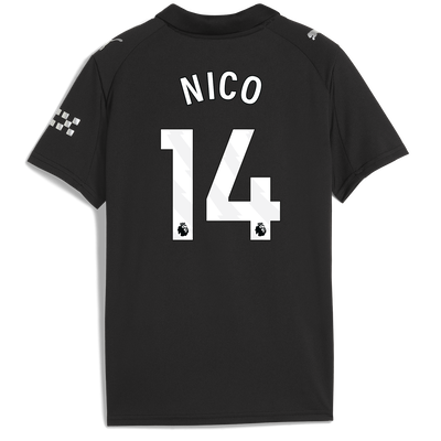 Maillot Extérieur Manchester City pour enfants 2025/26  Avec Impression NICO 14