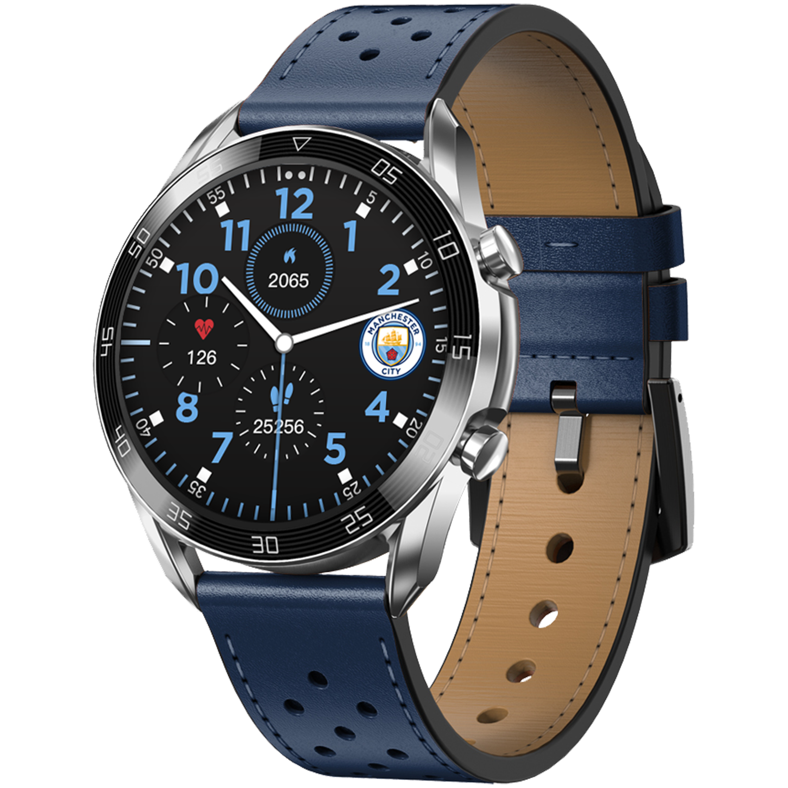 METROCITY★【McSafe贈呈】Smart Watch Leather Strap★送料込 Manchester City Leather Smart Watch | Official Man City Store