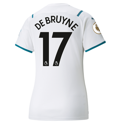 Womens Manchester City Away Shirt 21/22 with Kevin de Bruyne printing