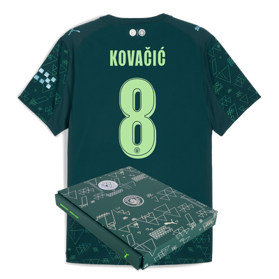 Manchester City EA SPORTS FC Maglia Autentica 2025/26 con stampa KOVAČIĆ 8 in confezione regalo