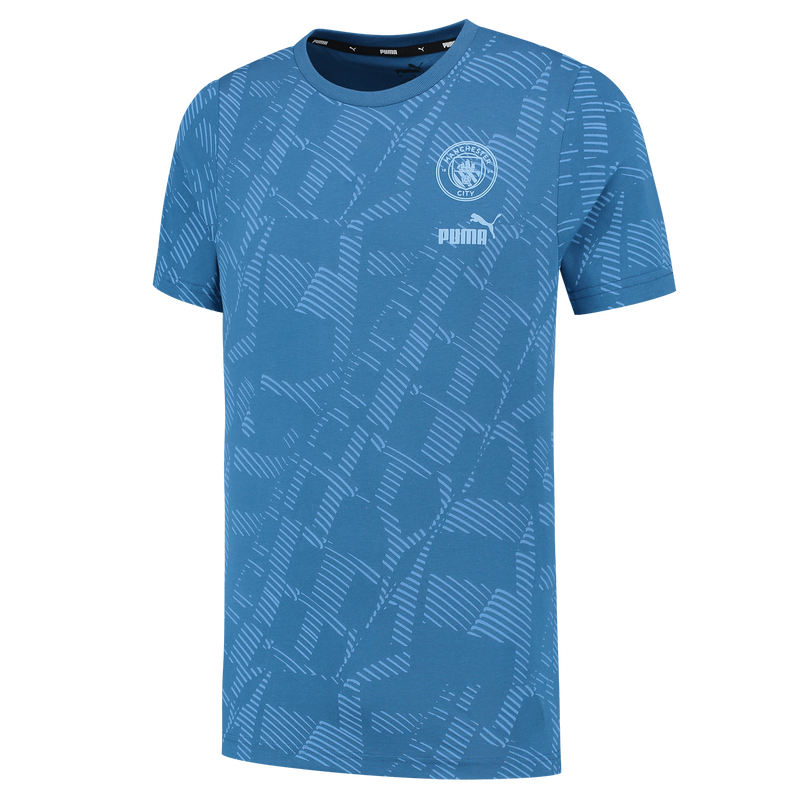 MCFC LW MENS FTBLCORE AOP TSHIRT - lake blue