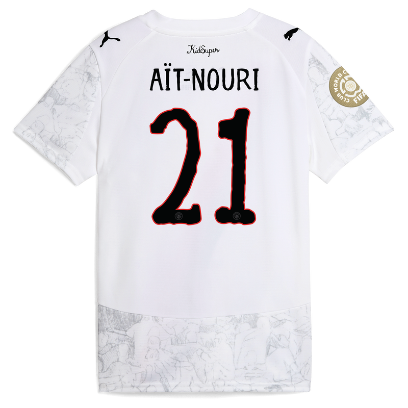 Kids' Man City KidSuper Jersey 2025/26 With AÏT-NOURI 21 printing white - Check out all Manchester City t-shirts online - Official Manchester City FC store