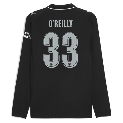 Manchester City Away Authentic Jersey 2025/26 Long Sleeve With O'REILLY 33 Printing