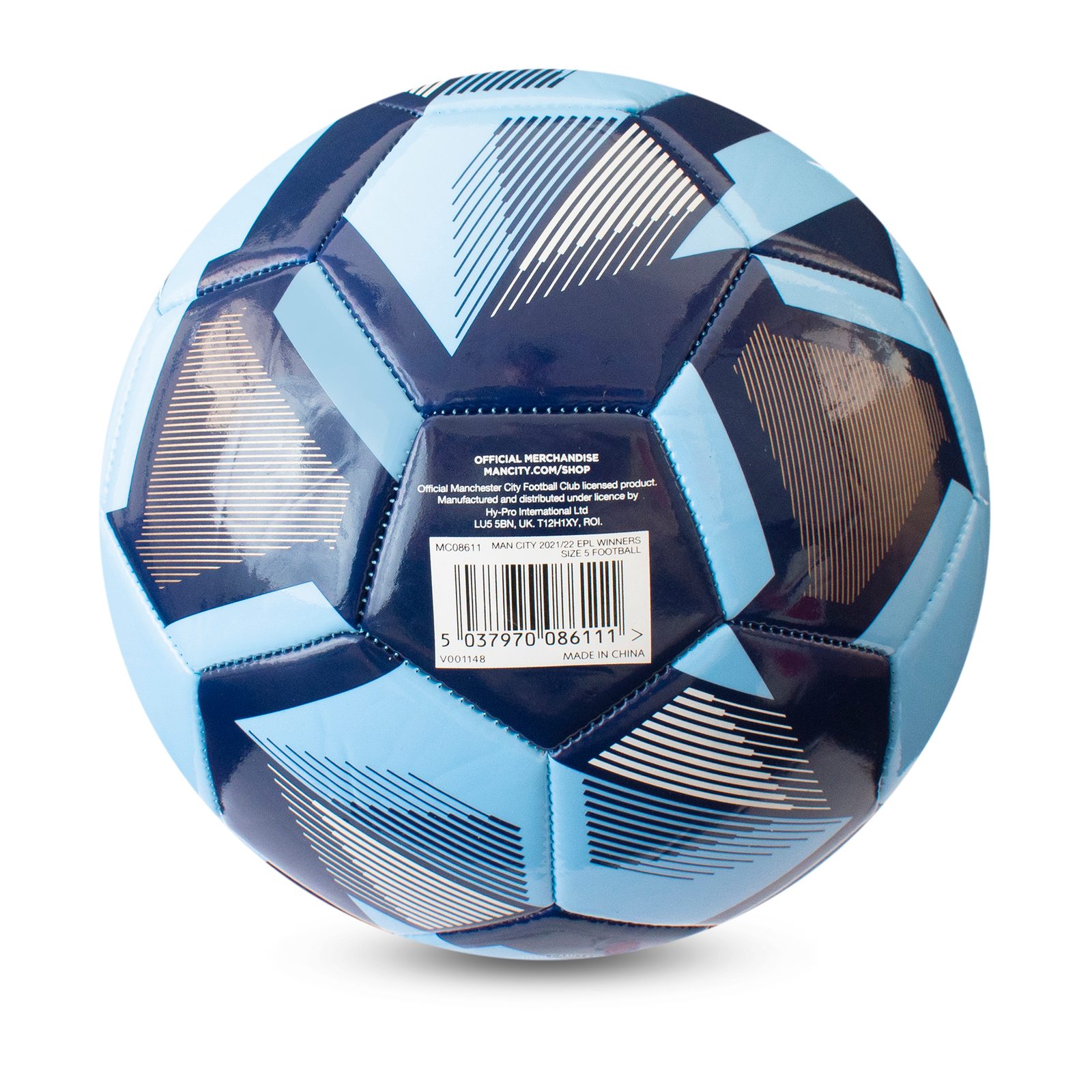Manchester City - coffret cadeau - football avec autographes - gourde -  pompe à ballon
