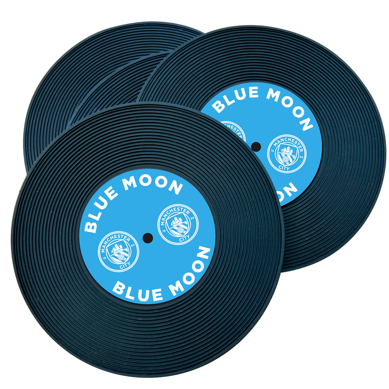 MCFC RECORD COASTERS - black