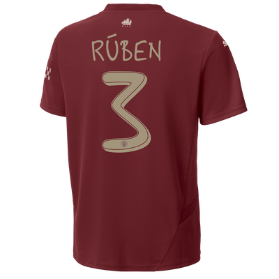Kids' Manchester City Third Jersey 2024/25 With RÚBEN 3 Printing
