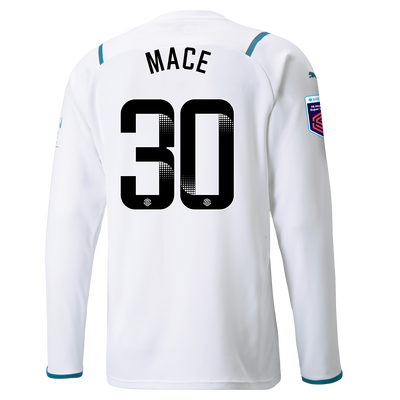Manchester City Away Shirt Long Sleeve 21/22 with Ruby Mace printing