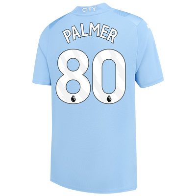 Kids' Manchester City Home Jersey 2023/24 with PALMER 80 printing