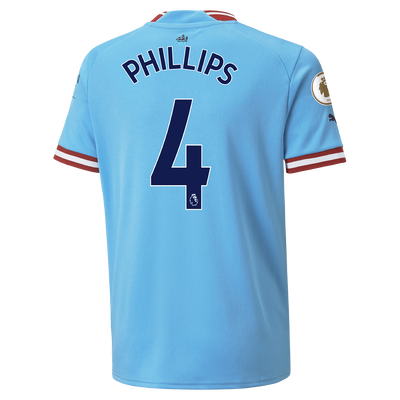 Camiseta Niño 1ª Equipación Manchester City 2022/23 con estampado de PHILLIPS 4