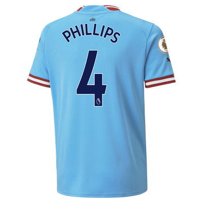 Kids' Manchester City Home Jersey 2022/23 with PHILLIPS 4 printing