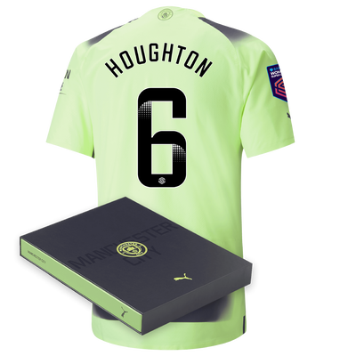 Manchester City Authentic Third Jersey 2022/23 with HOUGHTON 6 printing in Gift Box