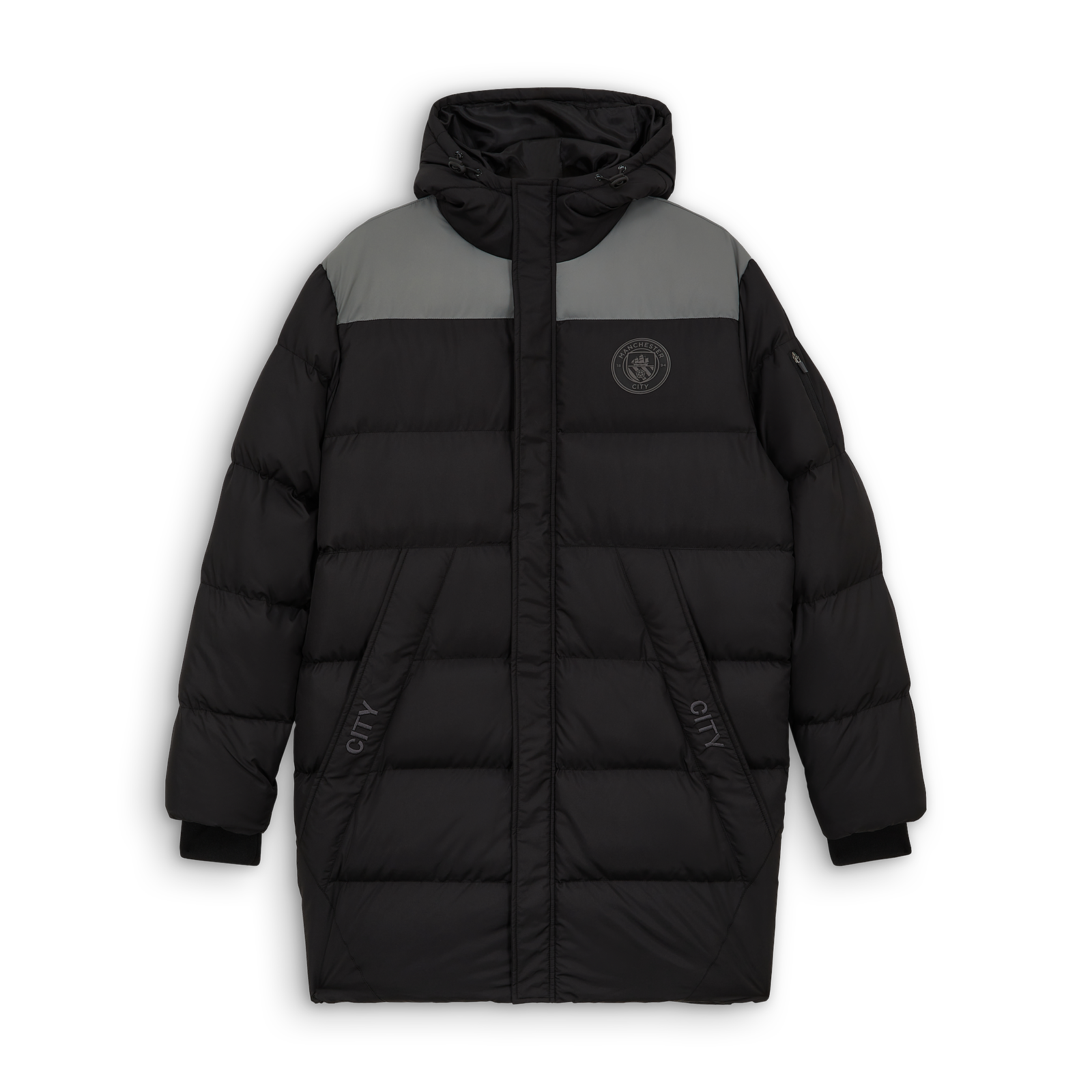 N.N.M　CITYSHOP QUILTED DOWN COAT Manchester City Longline Padded Jacket | Official Man City Store