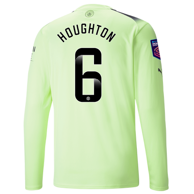 Manchester City Third Jersey 2022/23 long sleeve with HOUGHTON 6 printing