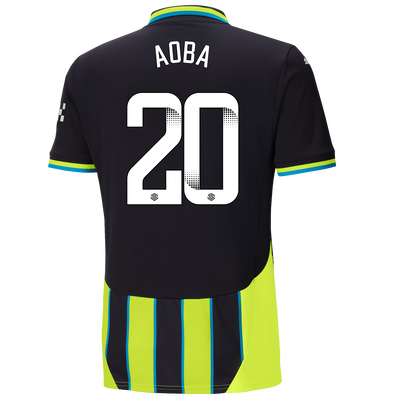 Manchester City Away Jersey 2024/25 With AOBA 20 Printing