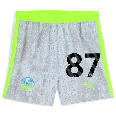 Kids' Manchester City Football Shorts 2025/26 with #87