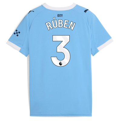 Kinder  Manchester City Heimtrikot 2025/26 mit  RÚBEN 3 Aufdruck