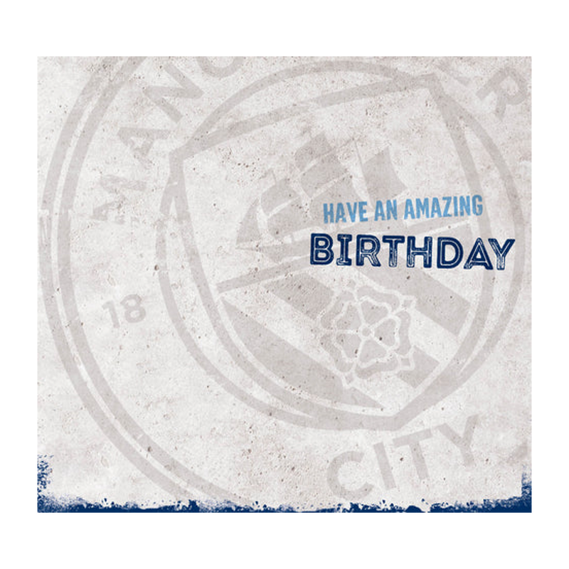 MCFC GRAFF BOY BIRTHDAY CARD - grey