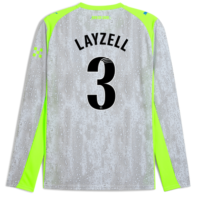 Manchester City Third Jersey 2025/26 Long Sleeve With LAYZELL 3 Printing