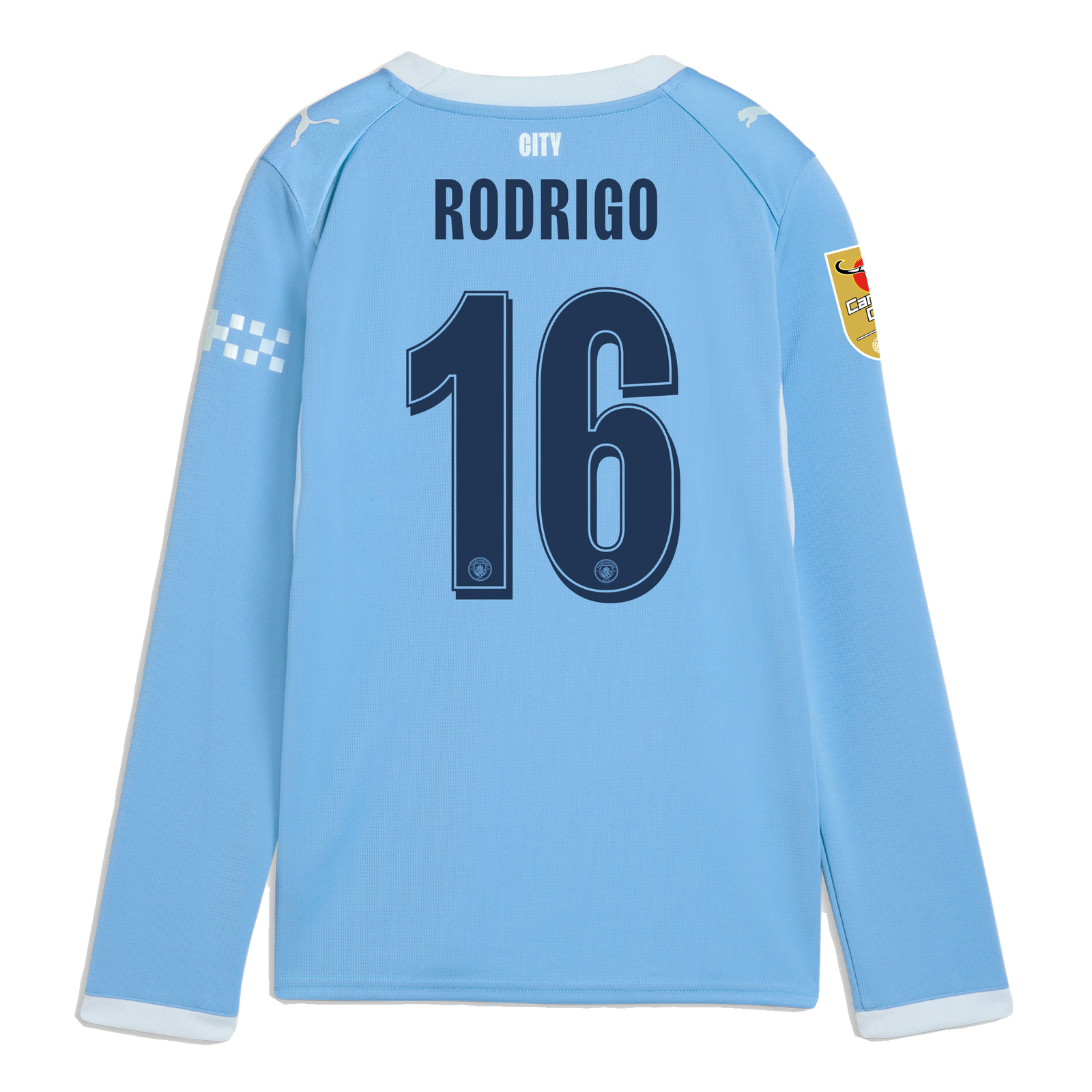 マンチェスター・シティ RODRIGO 16 シャツ Kids' Manchester City Home Jersey 2026/27 Long Sleeve With RODRIGO