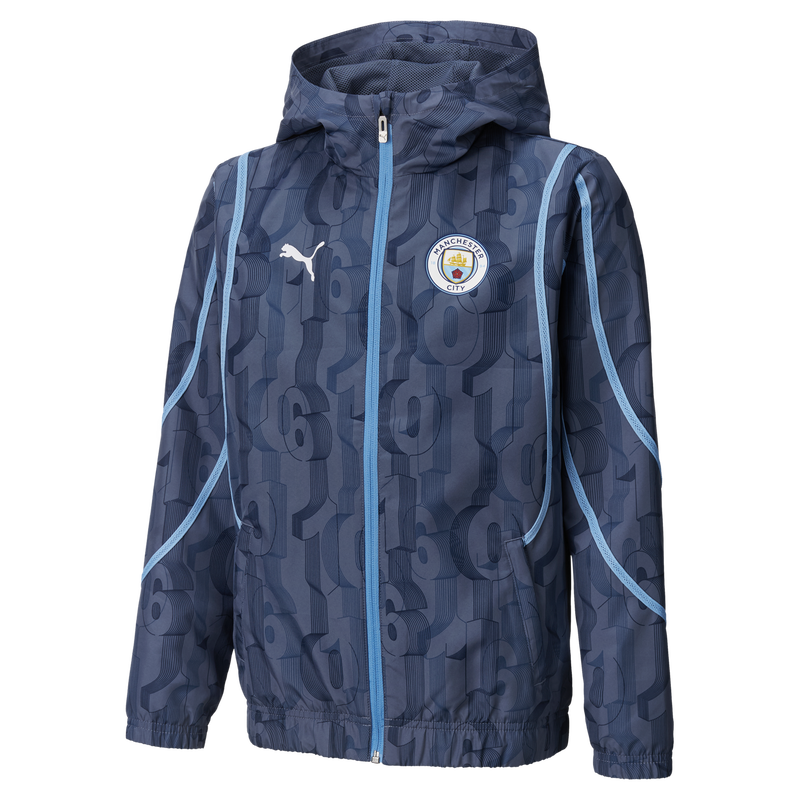 MCFC MW KIDS PREMATCH WOVEN JACKET - navy