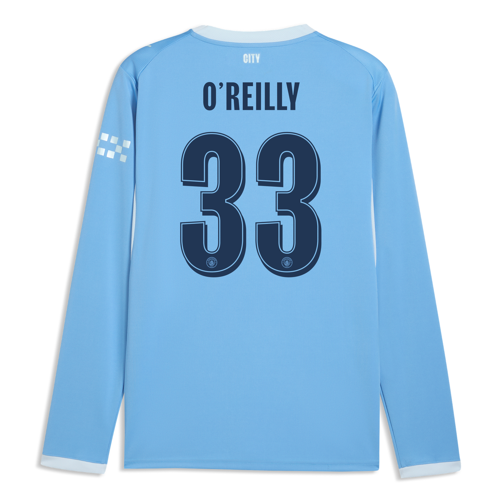 マンチェスター・シティ O'Reilly 33 シャツ Manchester City Home Jersey 2026/27 Long Sleeve With O'REILLY 33