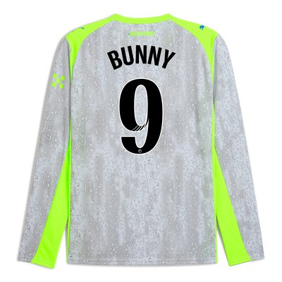 Manchester City Third Trikot 2025/26 mit langen Ärmeln mit BUNNY 9 Druck