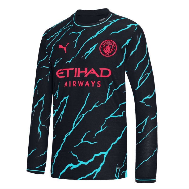 Manchester City Third Jersey 2023/24 Long Sleeve with custom 