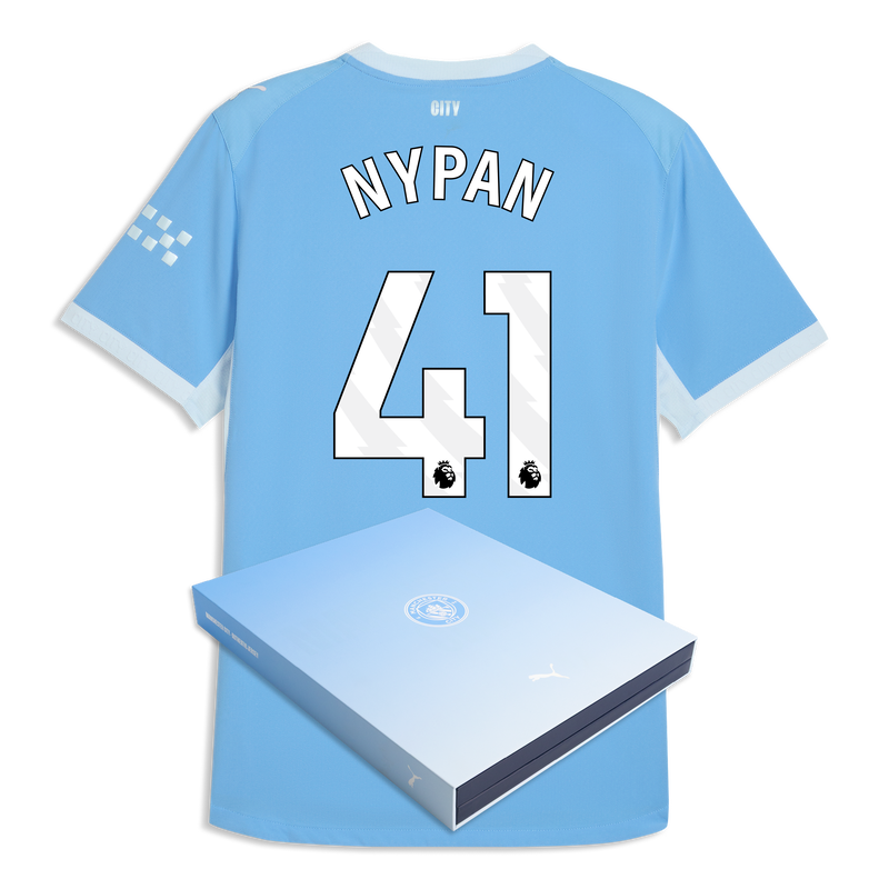 Man City Home Authentic Jersey 2026/27 With NYPAN 41 Printing in Gift Box  blue-icy blue - Size XXL from polyester for males