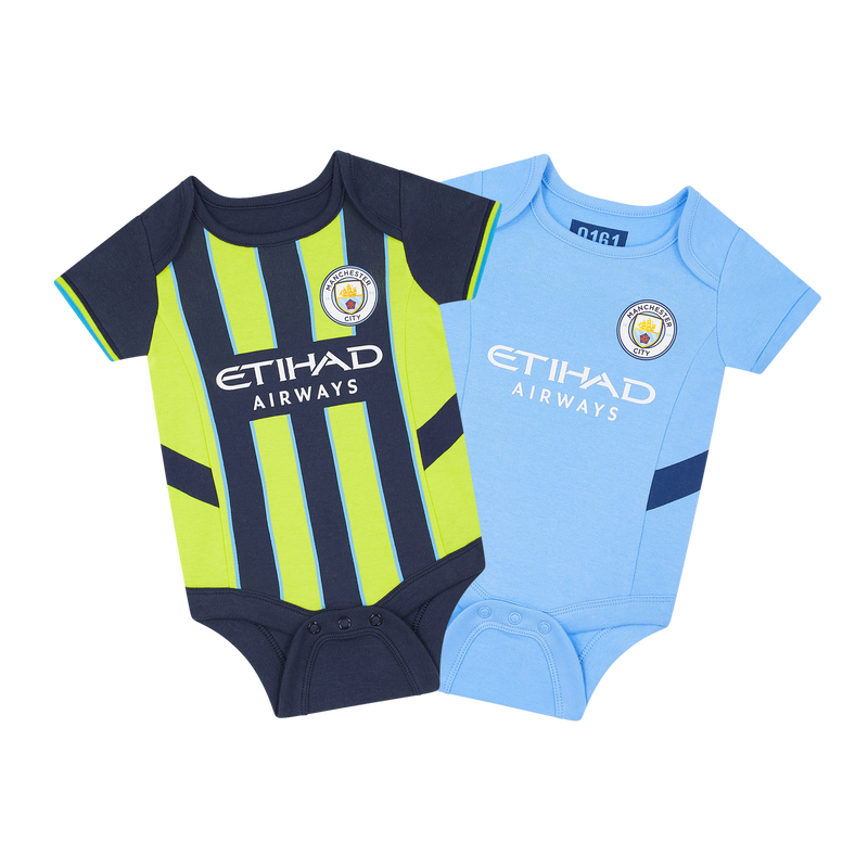 MCFC FW 24/25 BABY GROW 2PACK - team light blue