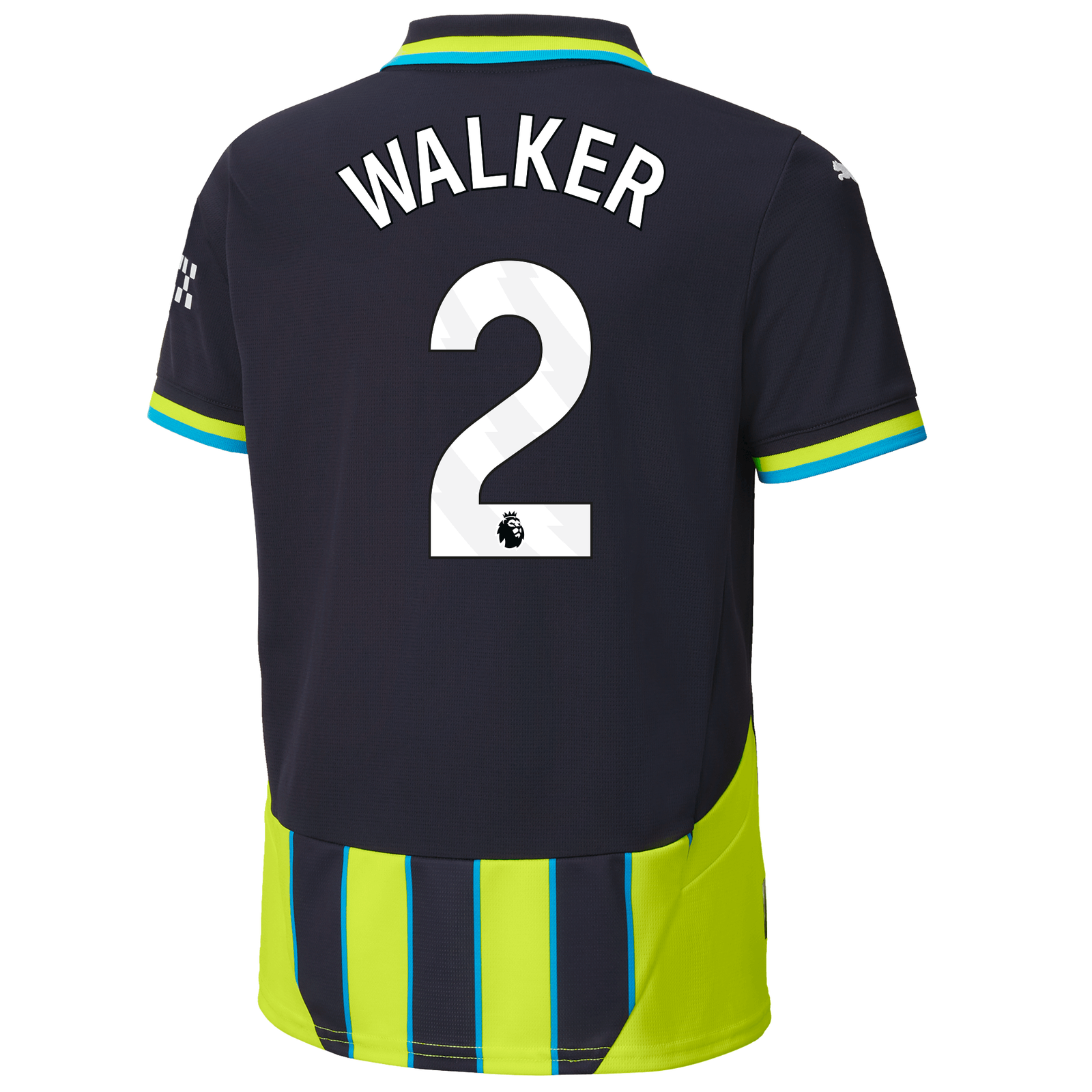 Kids Manchester City Away Jersey 2024 25 With WALKER 2 Printing Official Man City Store