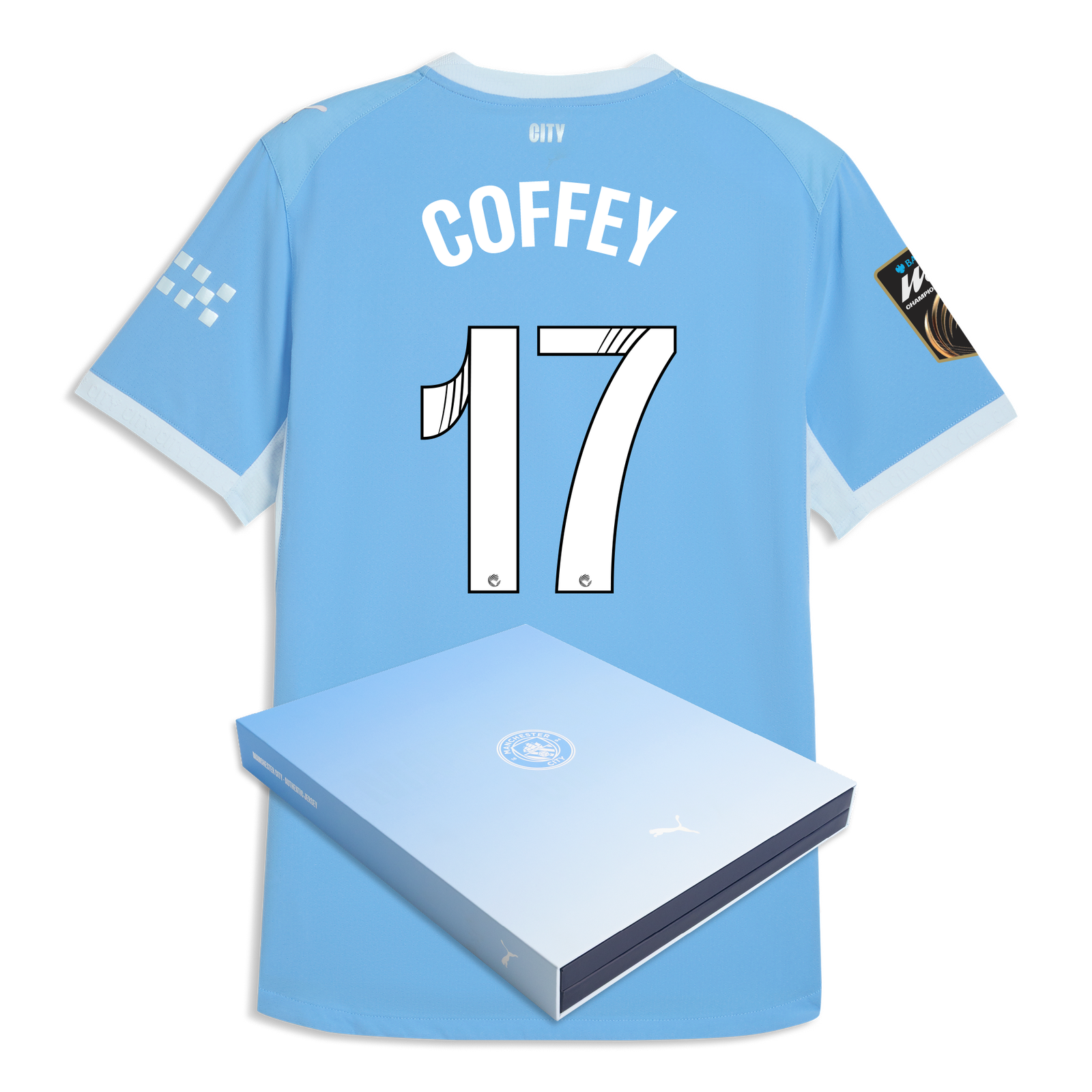Manchester City Home Authentic Jersey 2026/27 With COFFEY 17