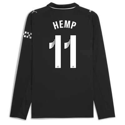 Manchester City Away Jersey 2025/26 Long Sleeve With HEMP 11 Printing