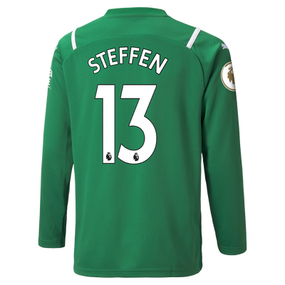 Kids Manchester City Goalkeeper Shirt 21/22 with Zack Steffen printing