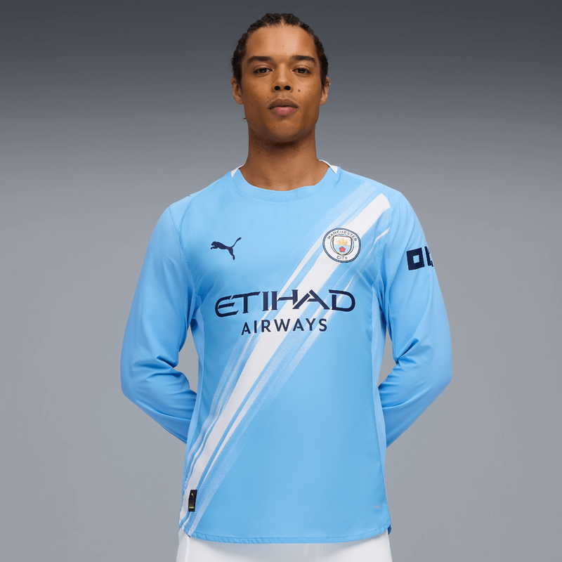 MCFC MW MENS HOME AUTH JERSEY LS - team light blue