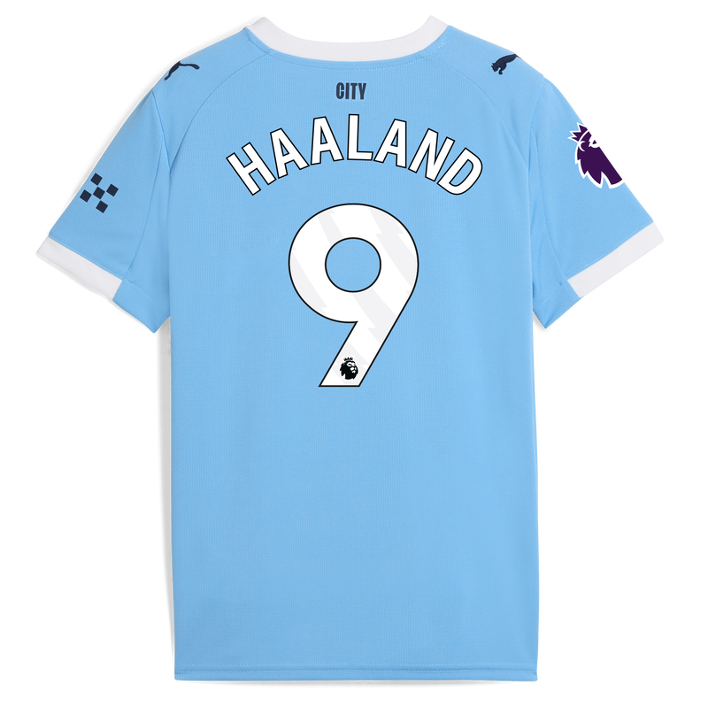 Kids' Man City Home Jersey 2025/26 With HAALAND 9 Printing  blue - Check out all Manchester City t-shirts online - Official Manchester City FC store