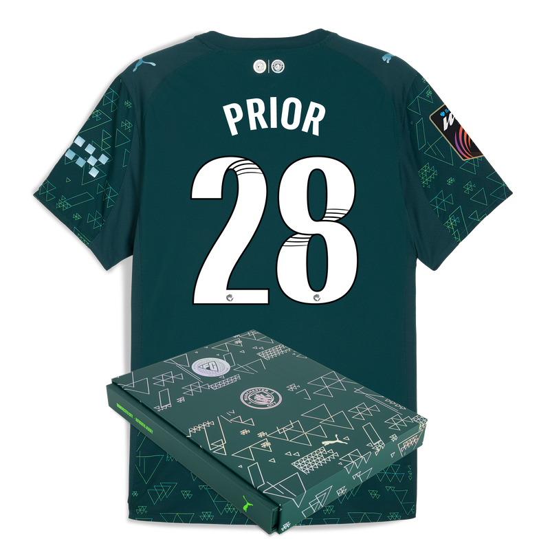 Man City EA SPORTS FC Authentic Jersey 2025/26 With PRIOR 28 Printing in Gift Box green - Check out all Manchester City t-shirts online