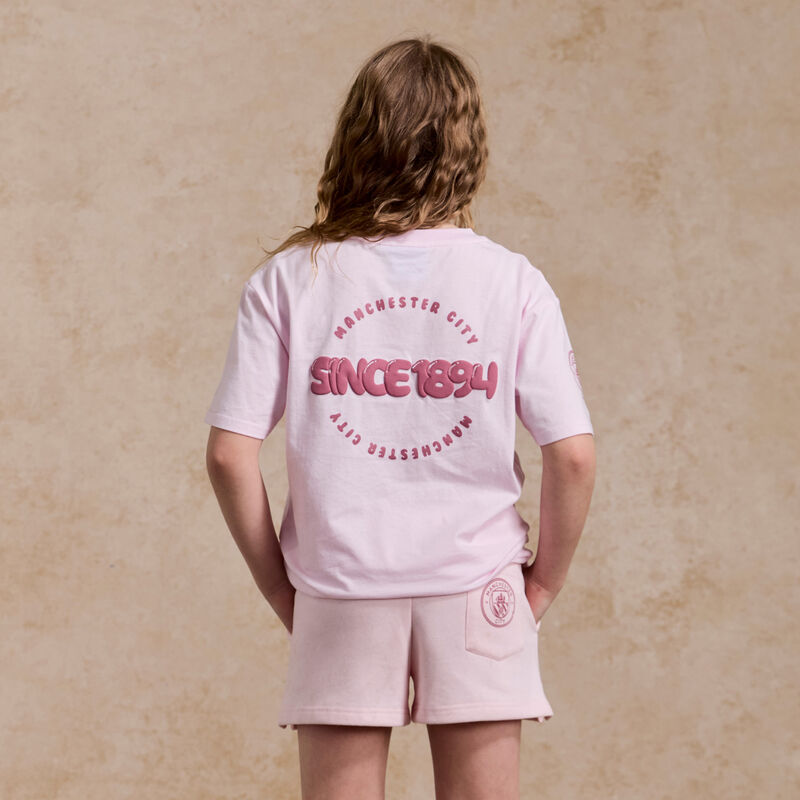 MCFC FW GIRLS BUBBLE TEXT TEE - pink