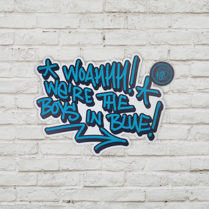 Man City x Murwalls  "Boys" Wallart blue - Check out all Manchester City gifts online - Official Manchester City FC store