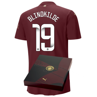 Manchester City Authentic Third Jersey 2024/25 with BLINDKILDE 19 printing in Gift Box