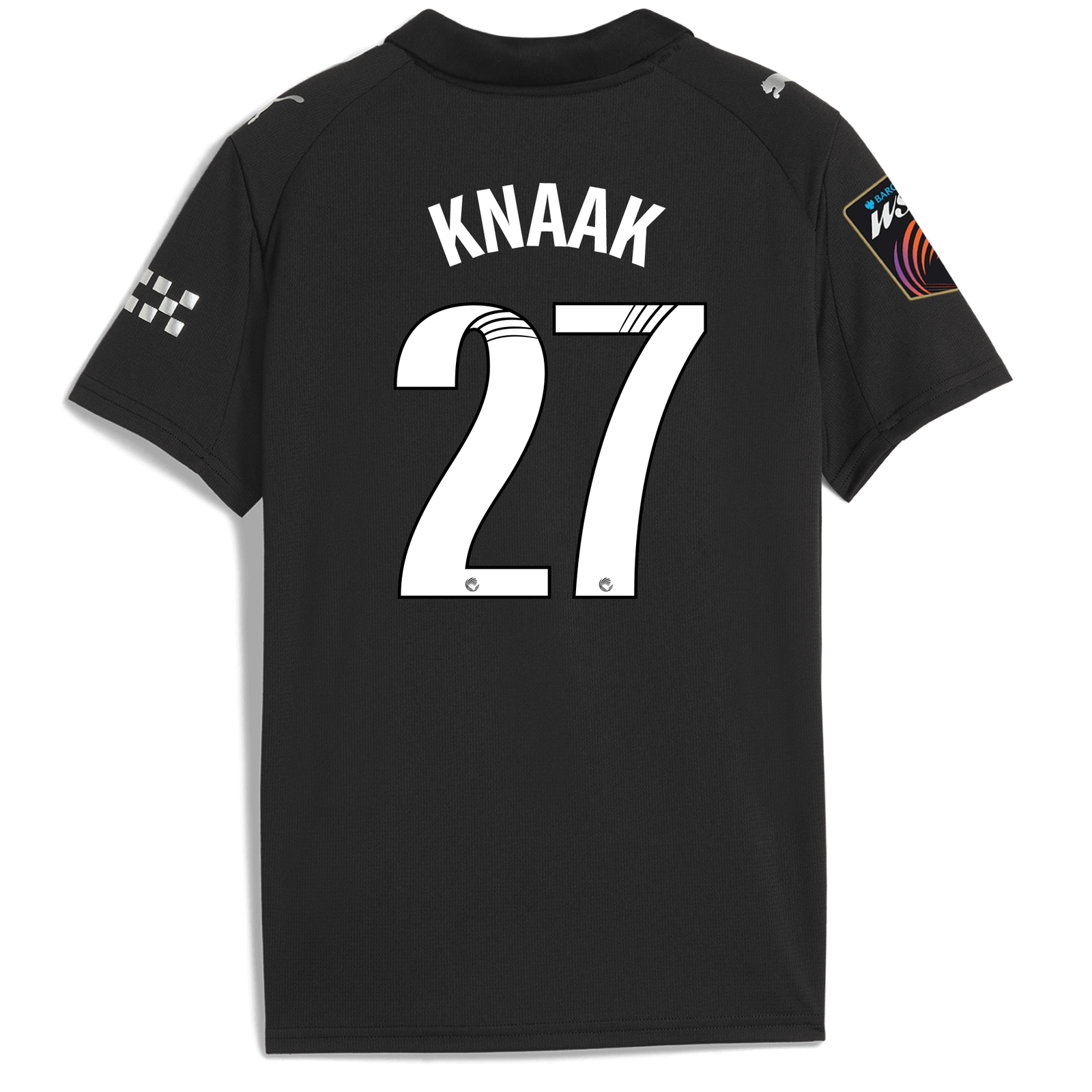 Kids' Manchester City Away Jersey 2025/26 With KNAAK 27 Printing