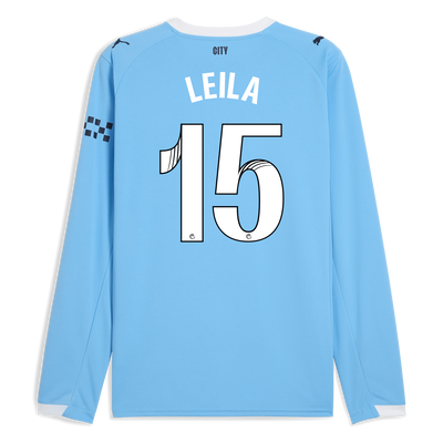 マンチェスター・シティ 2025/26 ズ ホームユニフォーム（長袖 LEILA 15プリント付き）