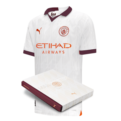 Camiseta auténtica de la 2ª equipación 2023/24 del Manchester City en estuche de regalo