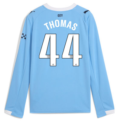 マンチェスター・シティ 2025/26 キッズ ホームユニフォーム（長袖 THOMAS 44プリント付き）