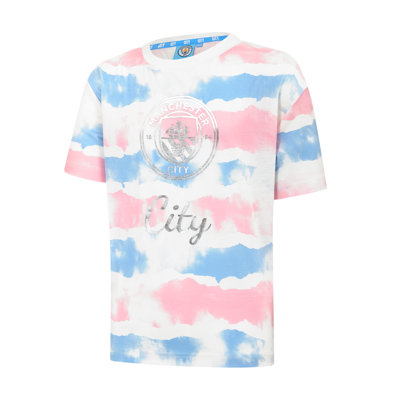 Girls' Man City Tie Dye T-Shirt white - Check out all Manchester City t-shirts online - Official Manchester City FC store