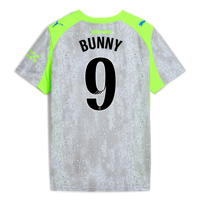 Kids' Manchester City Third Jersey 2025/26 With BUNNY 9 Printing