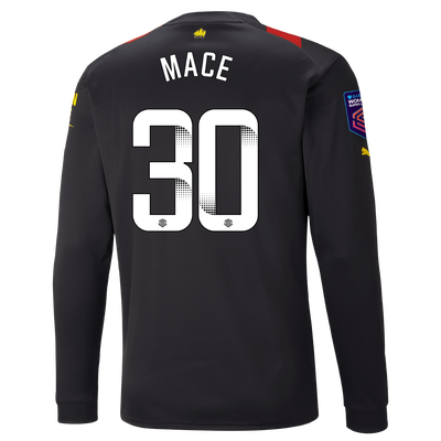 Manchester City Away Jersey 2022/23 long sleeve with MACE 30 printing