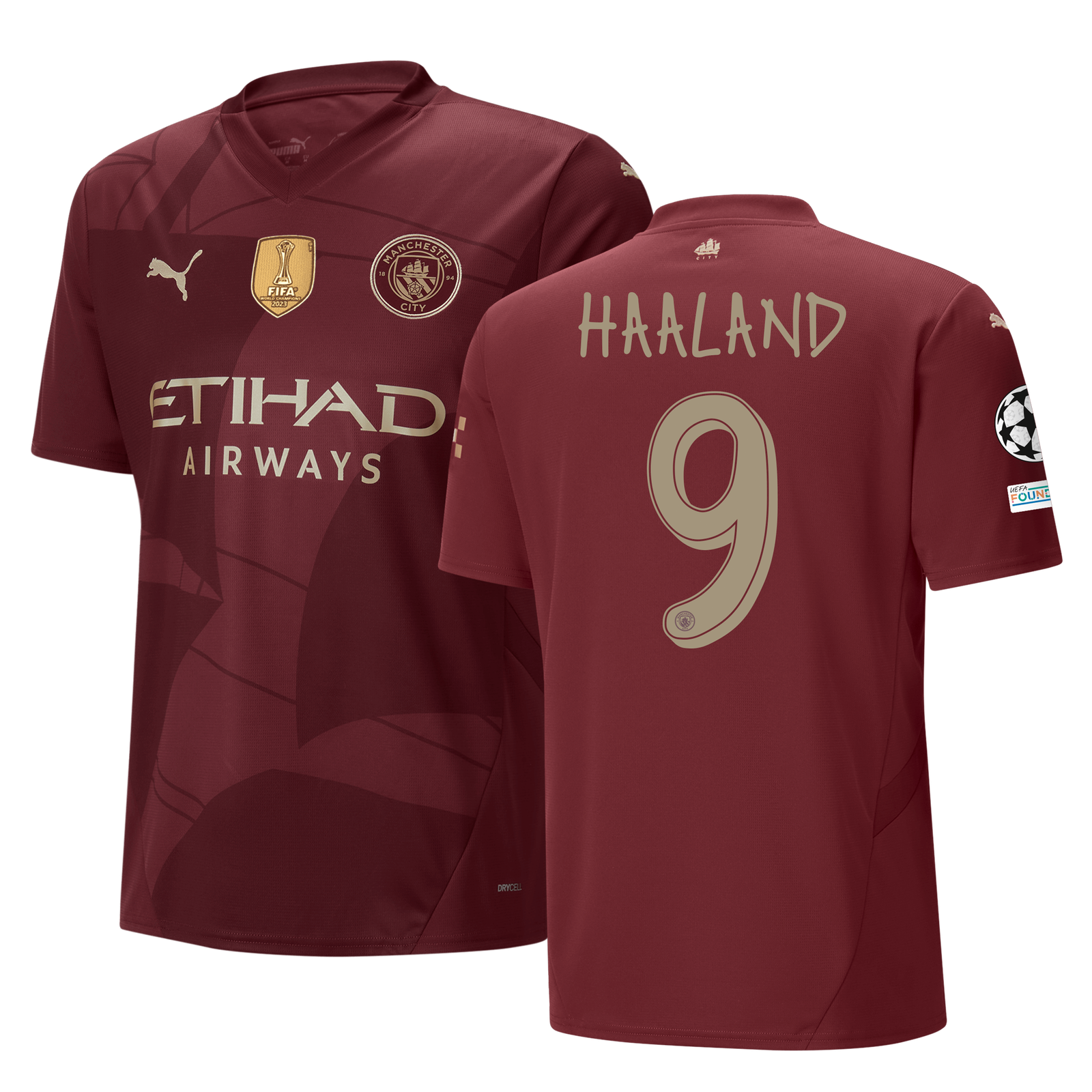 24-25シーズン　ハーランド Manchester City Third Jersey 2024/25 With HAALAND 9 Printing